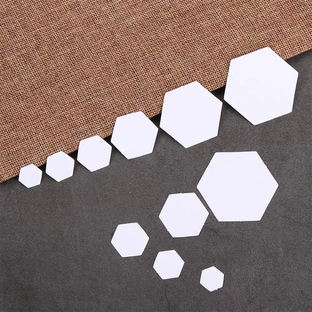 100Pcs Hexagon Paper Quilting Templates – 6 Sizes for Patchwork Quilting Templates Nixie