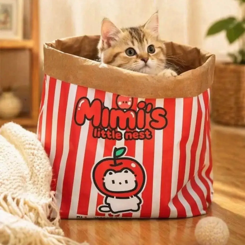 Kraft Paper Cat Tunnel Crinkle Hide & Seek Toy – 65×50cm Cat Tunnel Toy Nixie