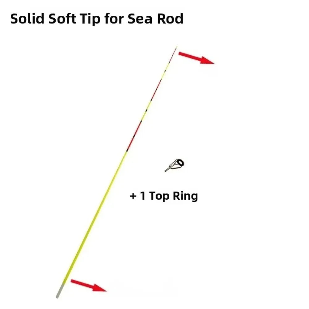 Fiberglass Soft Rod Tip with Top Ring – Rock & Sea Fishing Fishing Rod Tip Nixie Butt Dia.-3.8mm Set A