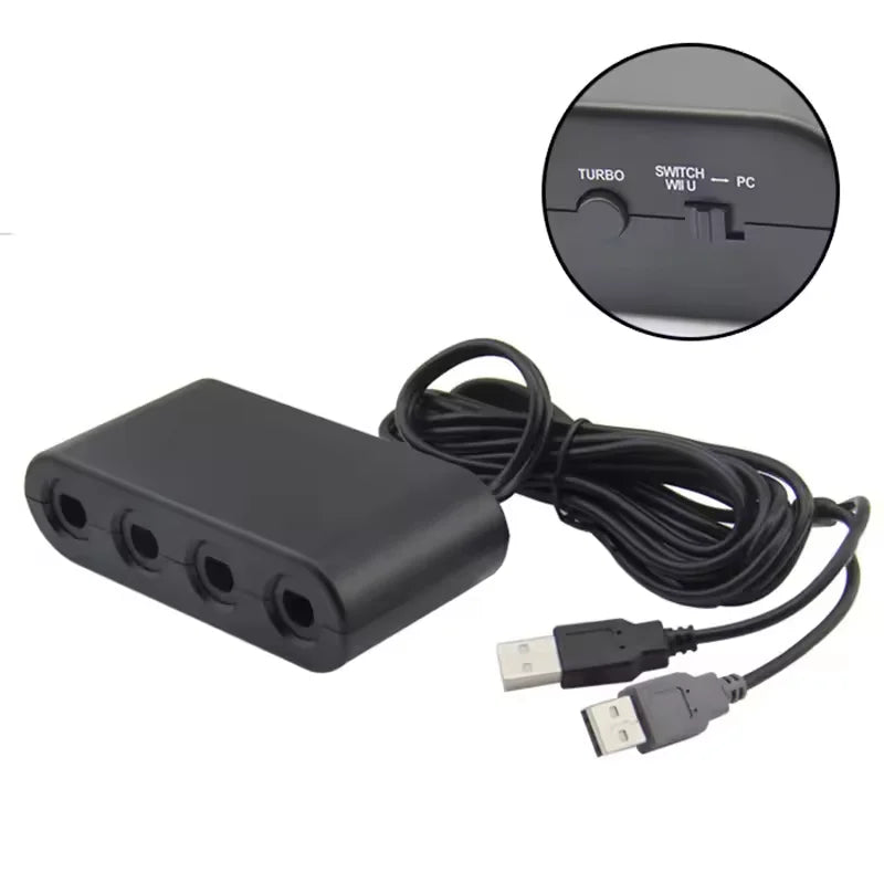 4-Port GameCube USB Adapter for Nintendo Switch, Wii U & PC Controller USB Adapter Nixie