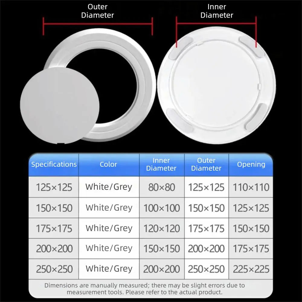 Round PVC Access Panel Self-Adhesive Removable Wall Cover