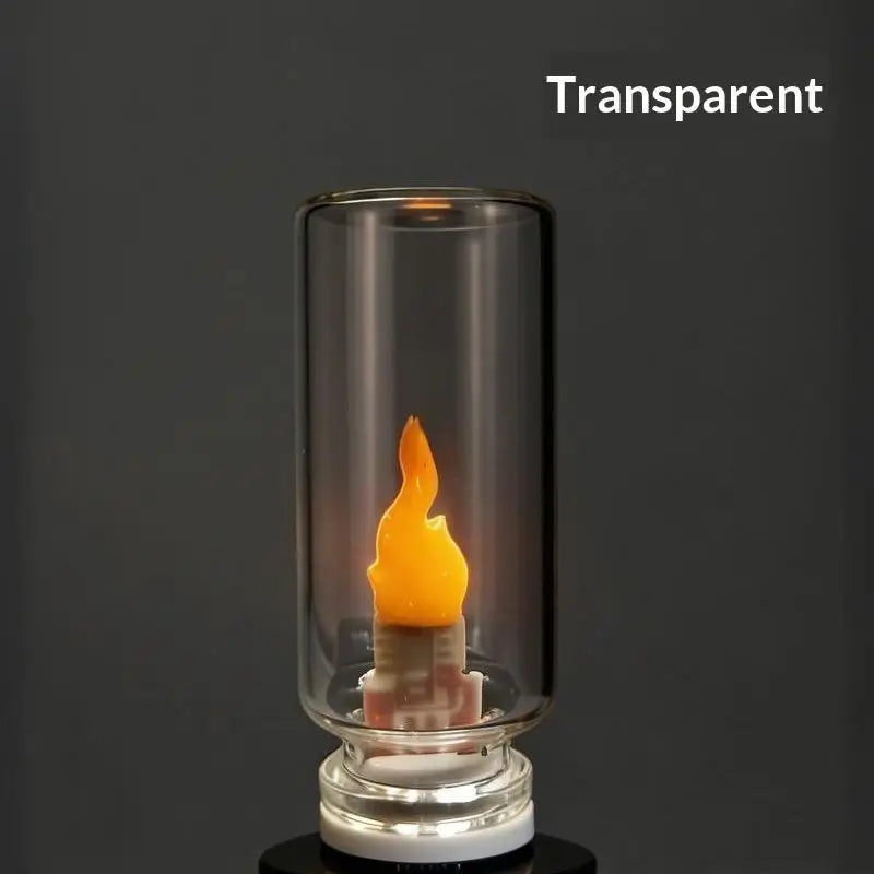 USB LED Flickering Flame Glass Candle Night Light | Home Decor