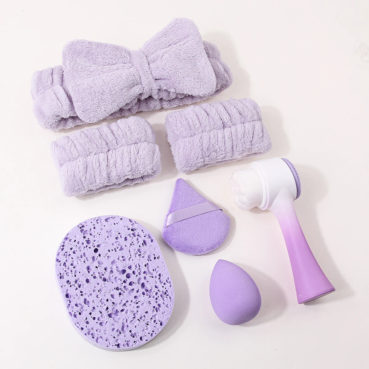 7-in-1 Facial Skincare Kit – Brush, Sponge & Headband Set Facial Skincare Kit Nixie