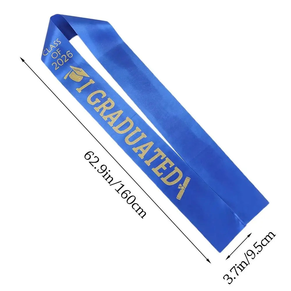 Class of 2026 Graduation Stole Sash – Unisex Satin Honor Scarf Graduation Stole Sash Nixie