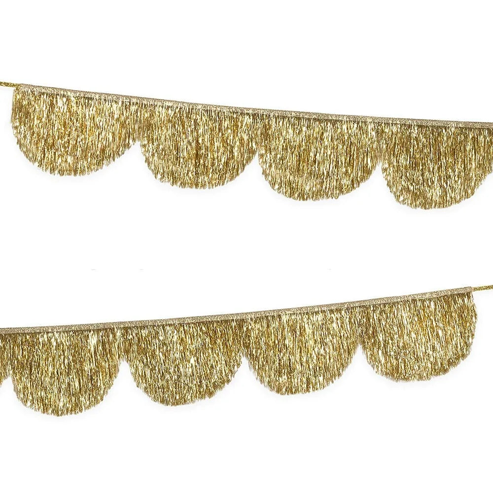 Metallic Foil Fringe Tassel Garland – Multicolor Party Decor
