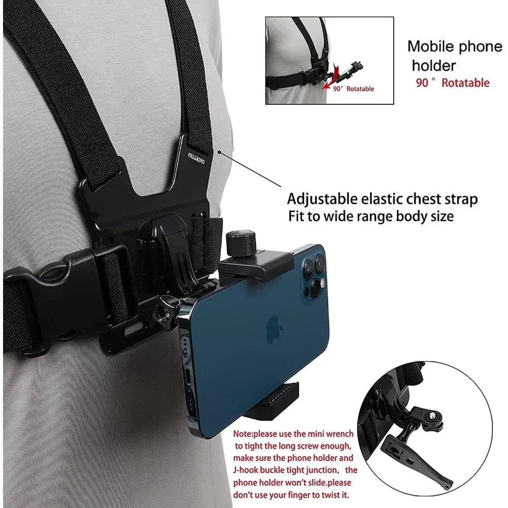 Smartphone Chest Mount Universal Holder – iPhone & Samsung