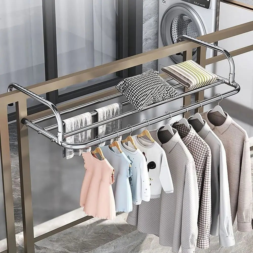 Adjustable Stainless Steel Clothes Drying Rack 50–158cm