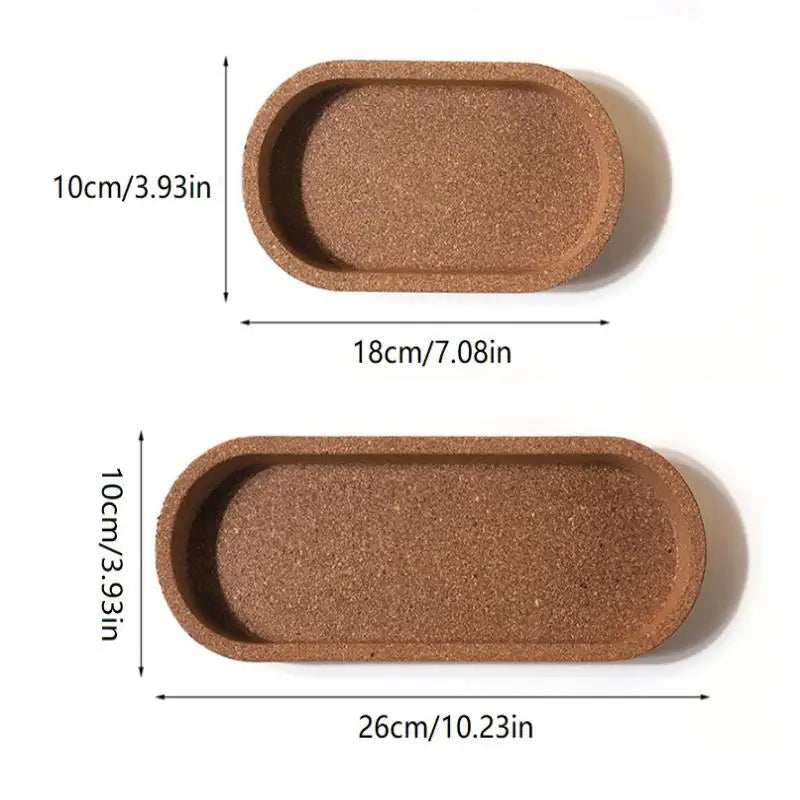 Oval Cork Tray – Heat Resistant Countertop Organizer S & L Cork Organizer Tray Nixie