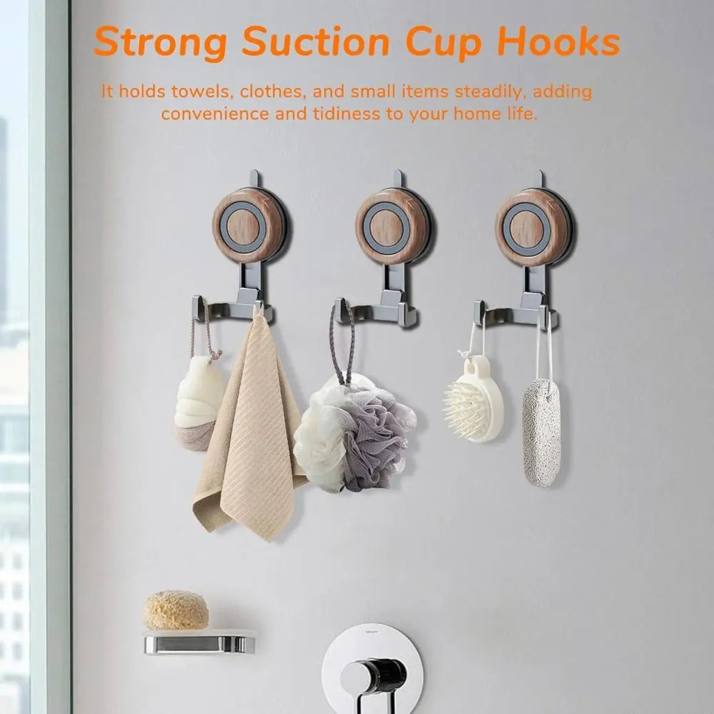 Suction Cup Hooks – Waterproof No-Drill Wall Organizer