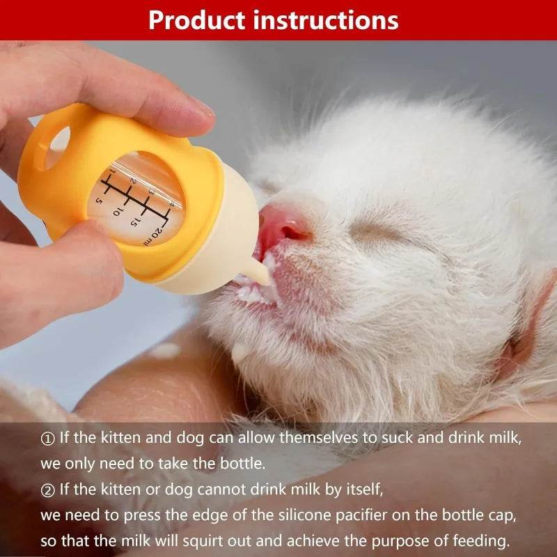 Silicone Pet Nursing Bottle with Anti-Choking Valve | Nixie Pet Nursing Bottle Nixie
