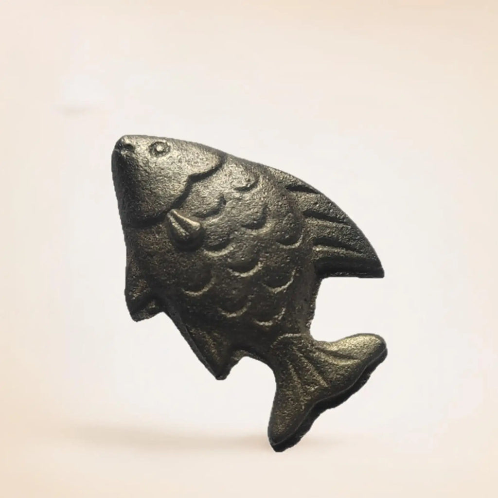 2Pcs Cast Iron Fish Cooking Tool – Natural Iron Booster Iron Cooking Tool Nixie