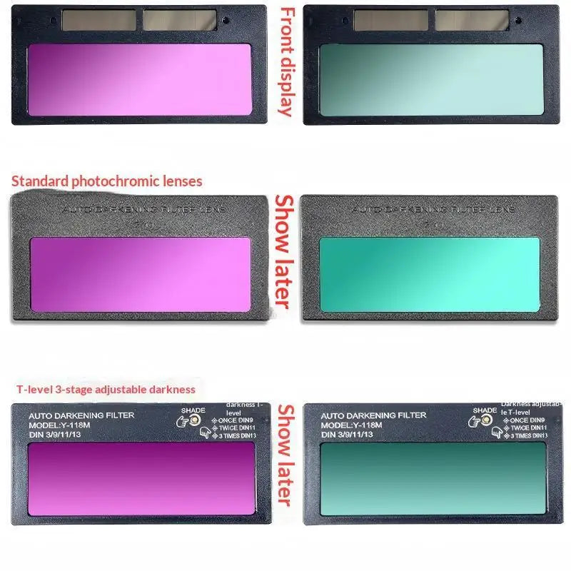 Solar Auto Darkening Welding Lens 2-Pack | 0.1ms Dimming Welding Helmet Lens Nixie