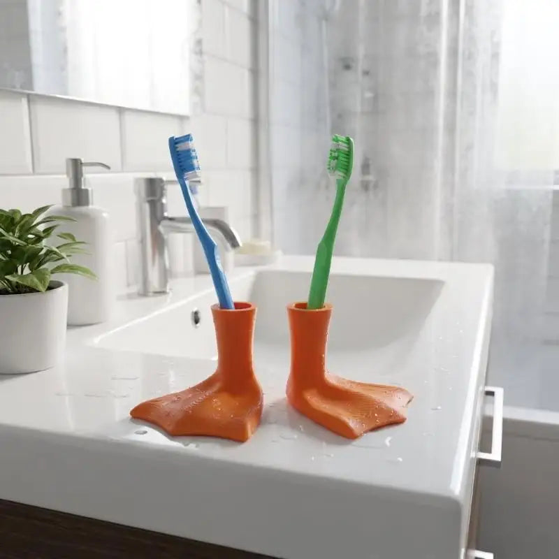 Duck Paw Toothbrush Holder – Cute Kids Bathroom Organizer Toothbrush Holder Nixie