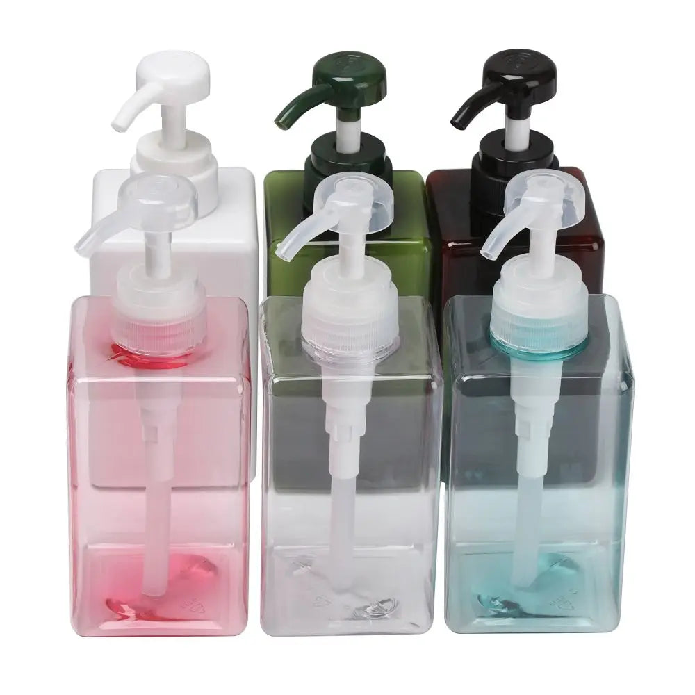 650ml Square Clear Pump Bottle – Soap, Shampoo & Lotion