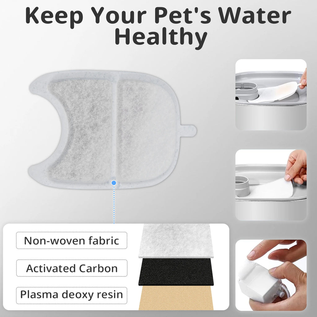 12-Pack Pet Fountain Filters – Activated Carbon Replacement Pet Fountain Filter Nixie