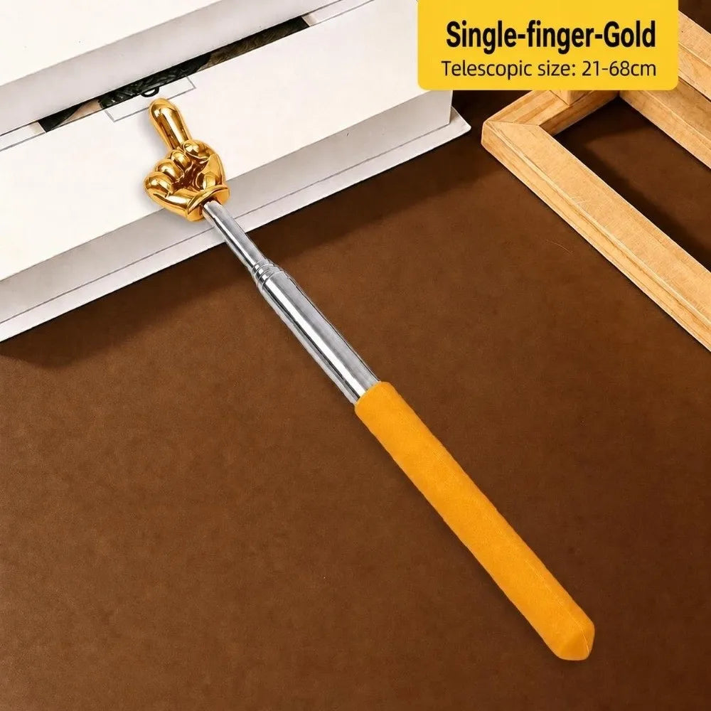 Retractable Teaching Pointer Stick – Finger Tip, Non-Slip Teaching Pointer Stick Nixie Single finger-silver