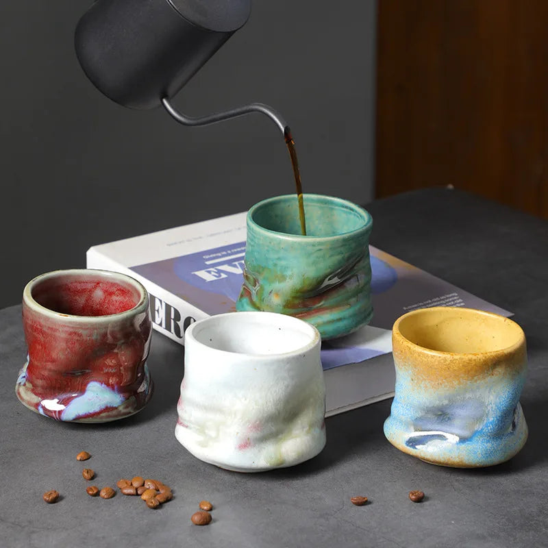 Four Seasons Handmade Ceramic Espresso & Latte Art Cup Ceramic Coffee Cup Nixie