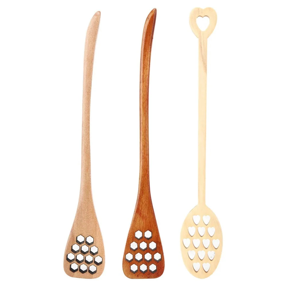 3-Piece Wooden Coffee Stirring Spoons – Eco-Friendly Long Handle