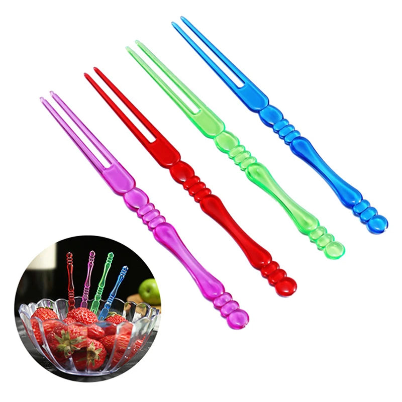 80pcs Disposable Mini Plastic Forks for Party, BBQ & Fruit