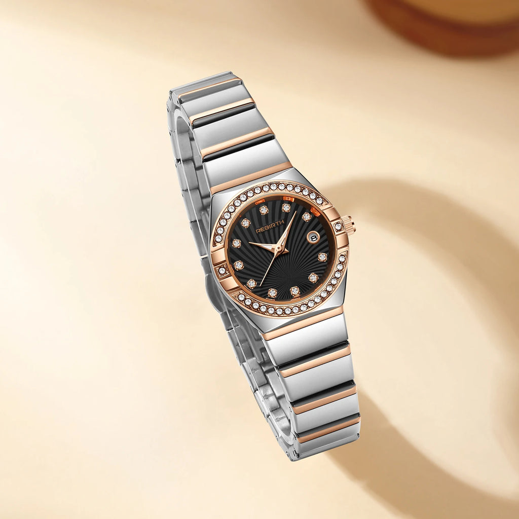 REBIRTH Luxury Women's Quartz Watch – Waterproof & Luminous Women's Quartz Watch Nixie