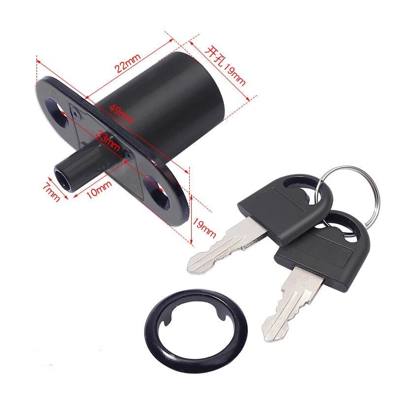 Zinc Alloy Press-Type Sliding Door Lock – Cabinet & Wardrobe