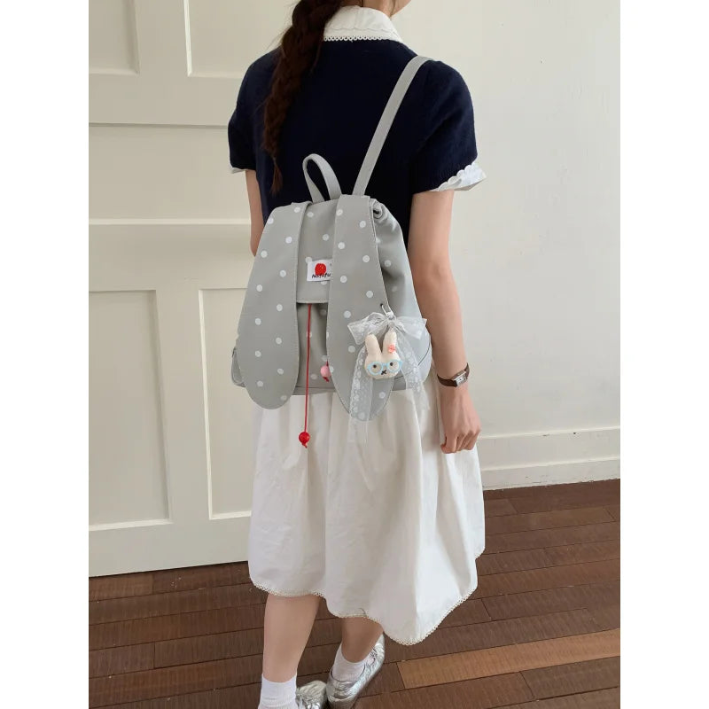 Cute Rabbit Ear Polka Dot Backpack – Women's Casual Bag Women's Backpack Nixie