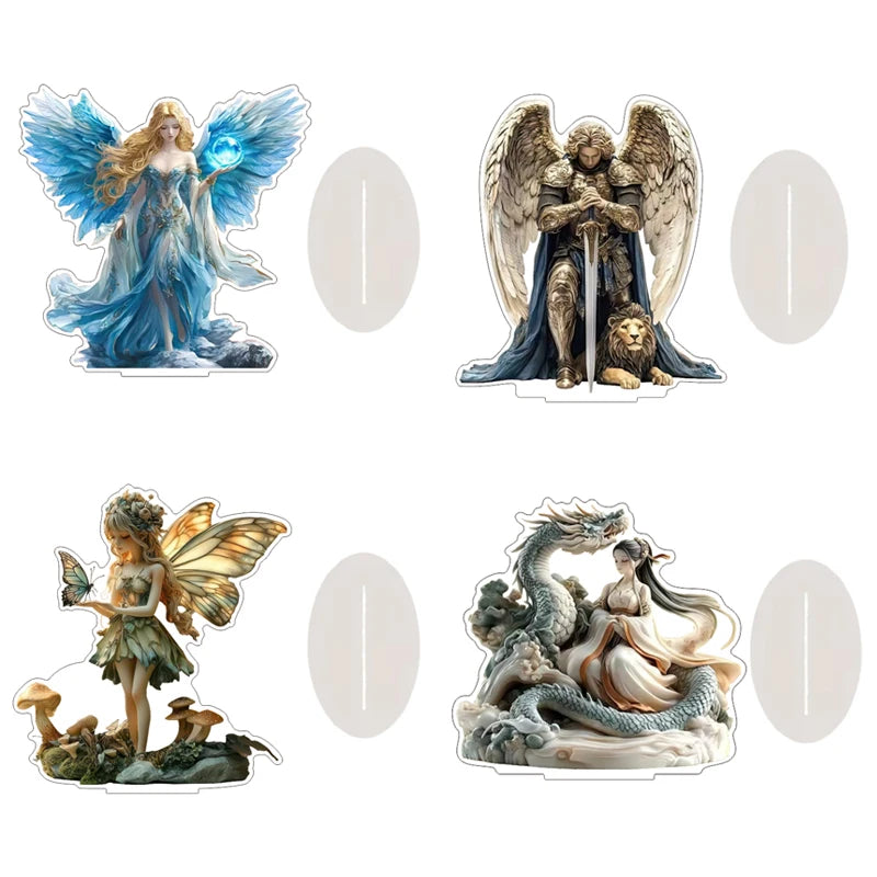 Dragon Desktop Ornament 2D Acrylic Decor Figure – Office Gift Desktop Ornament Nixie