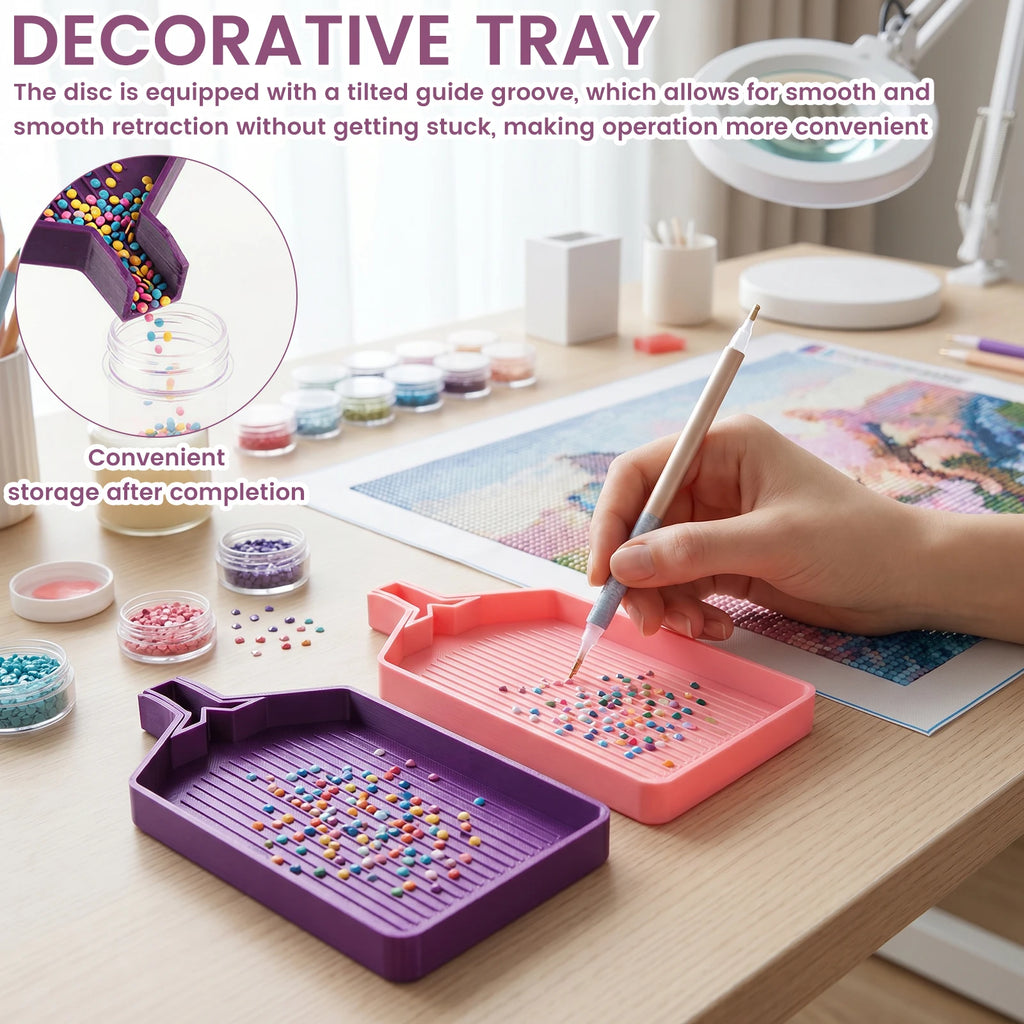Diamond Painting Tray Kit with Dustproof Lid – 2 Pcs Set