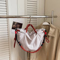Women's Nylon Dumpling Hobo Bag – Large Crossbody Handbag Crossbody Shoulder Handbag Nixie BB-1215 Off-white