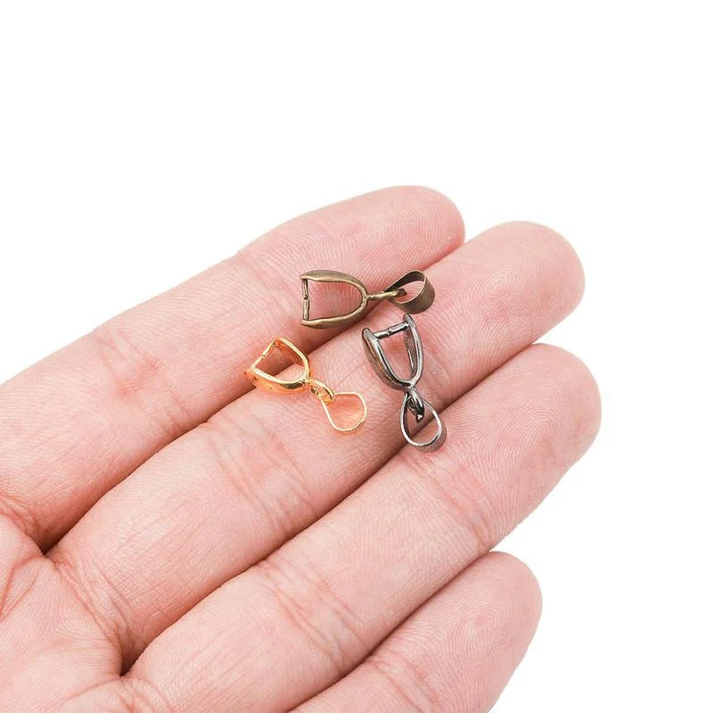 20pcs Gold Copper Pendant Clasp Hook Bails for DIY Jewelry Jewelry Findings Nixie