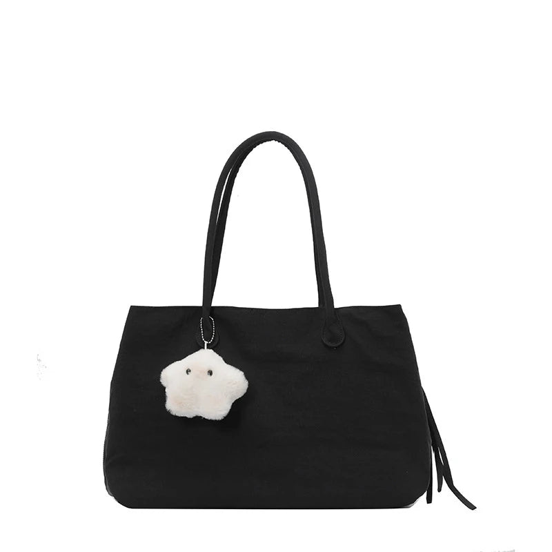 Korean-Style Large Capacity Lightweight Nylon Handbag for Women