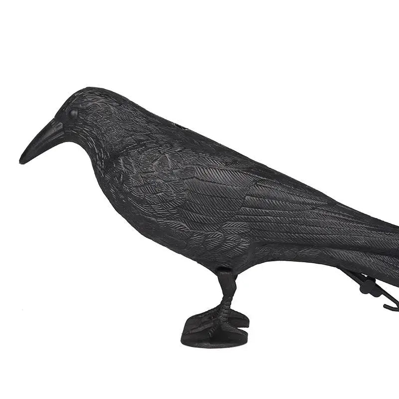 Realistic Black Crow Raven Decoy – Garden Bird Scare Ornament Garden Bird Decoy Nixie