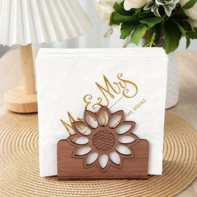 Wooden Sunflower Napkin Holder – Farmhouse Table Decor Napkin Holder Nixie