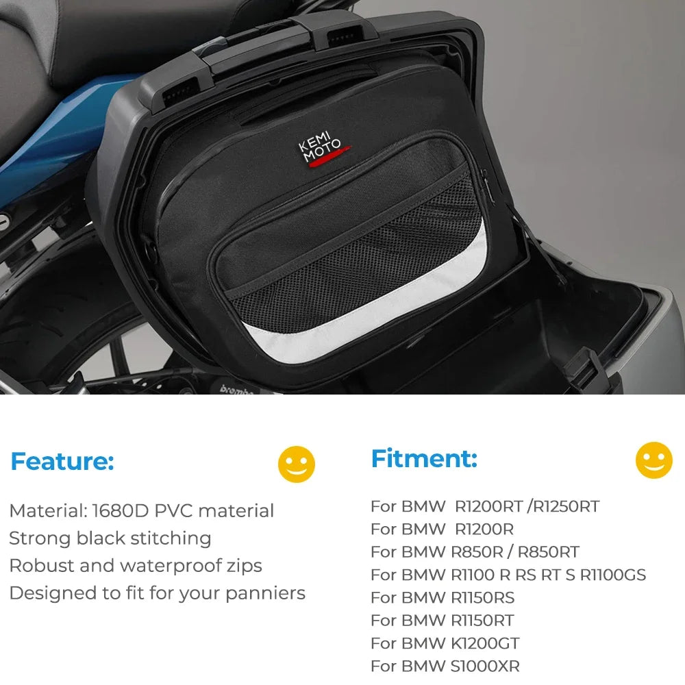 KEMITOUR BMW Motorcycle Saddlebag Inner Bags R1250RT R1200RT Motorcycle Pannier Bags Nixie