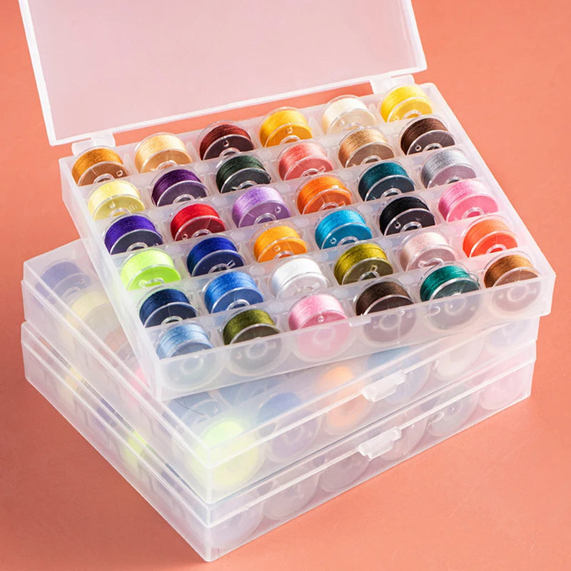 Multicolor Sewing Bobbins Box Set 25 or 36 Pcs with Case