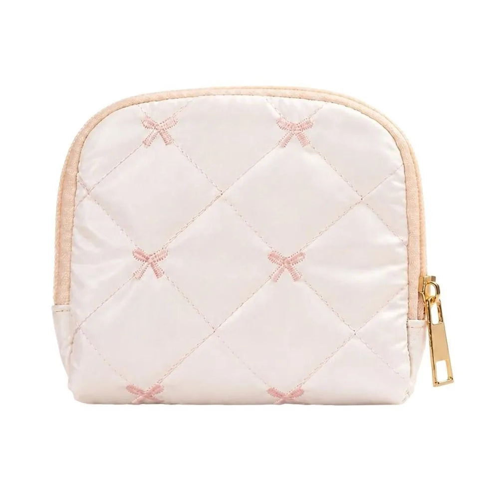 PU Leather Travel Jewelry Pouch – Bowknot Waterproof Zipper Case