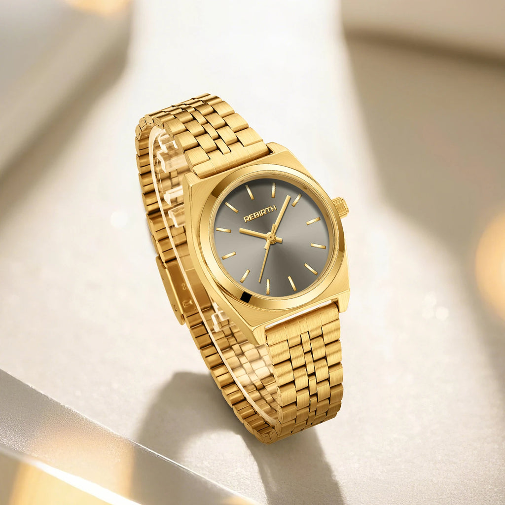 REBIRTH Minimalist Quartz Watch | Stainless Steel Band Quartz Wristwatch Nixie