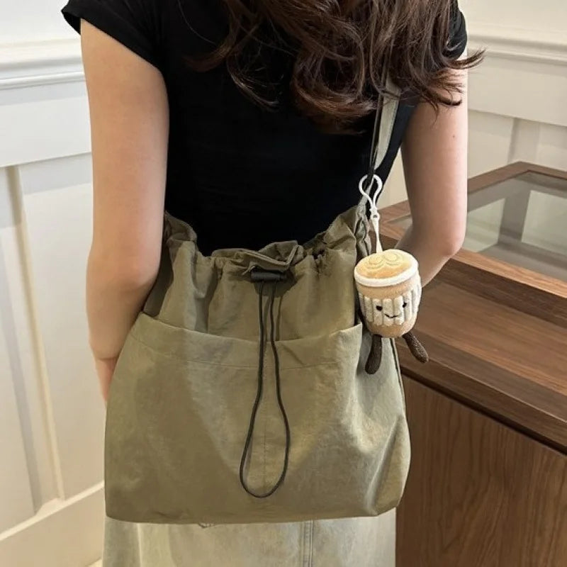 Women's Large Drawstring Tote Bag – Japanese Ins Style Women's Tote Bag Nixie