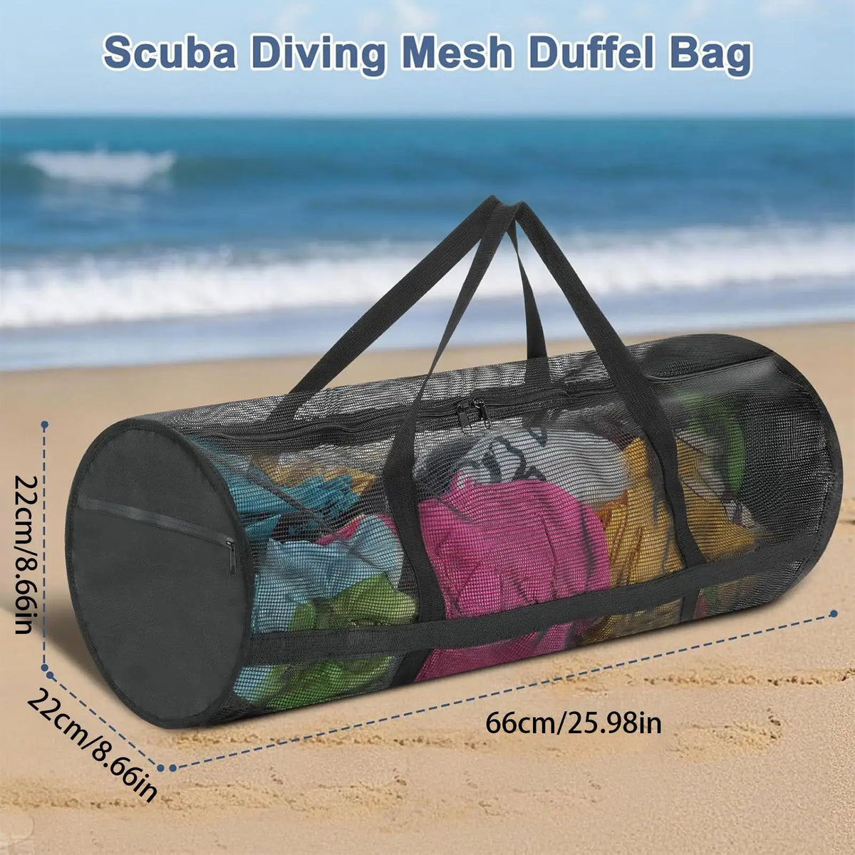 Nixie Mesh Dive Bag – Foldable Snorkeling Duffle Bag Mesh Dive Bag Nixie