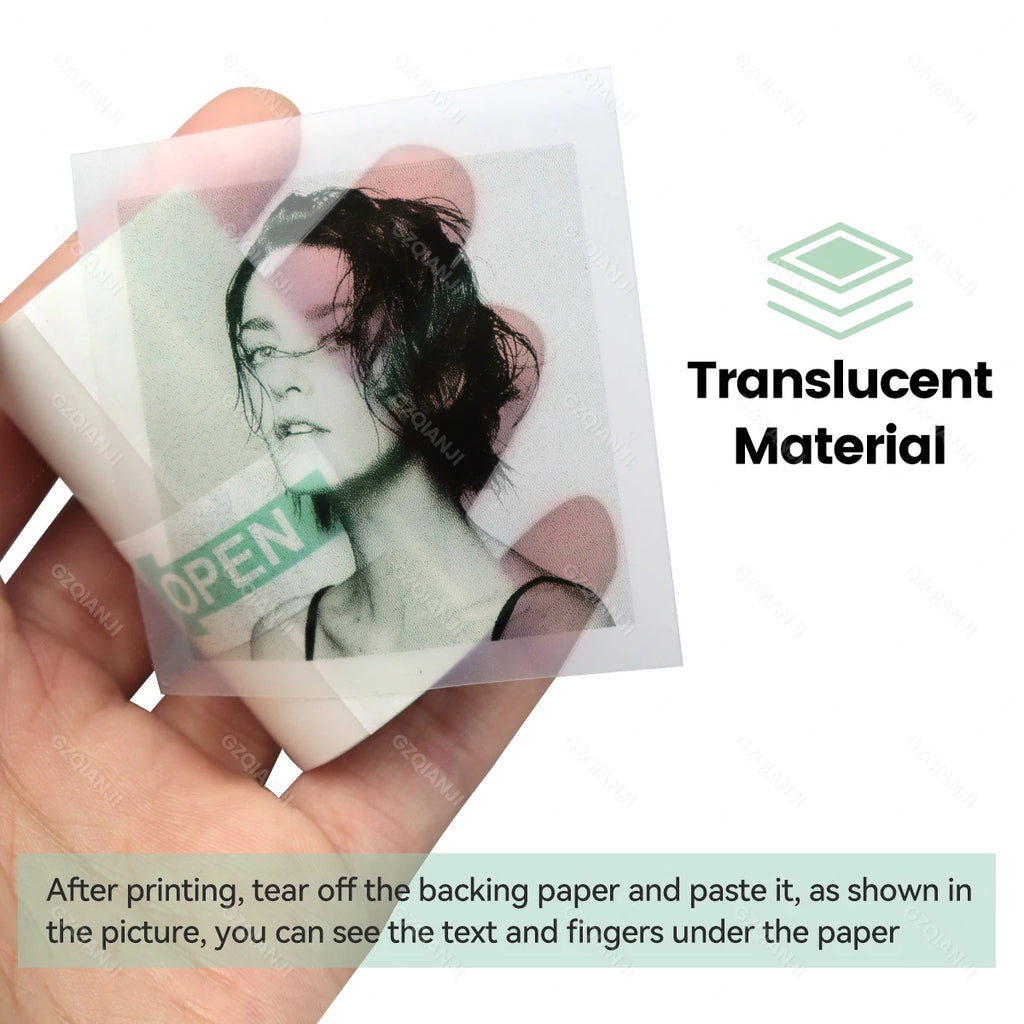 57x30mm Clear Adhesive Thermal Sticker Paper for 58mm Printer