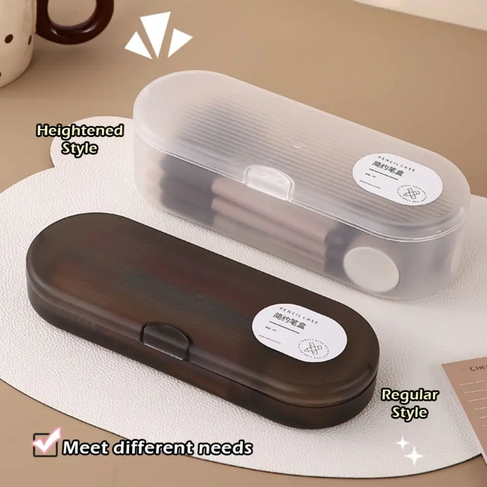 Transparent Stackable Plastic Pencil Box – Large Capacity
