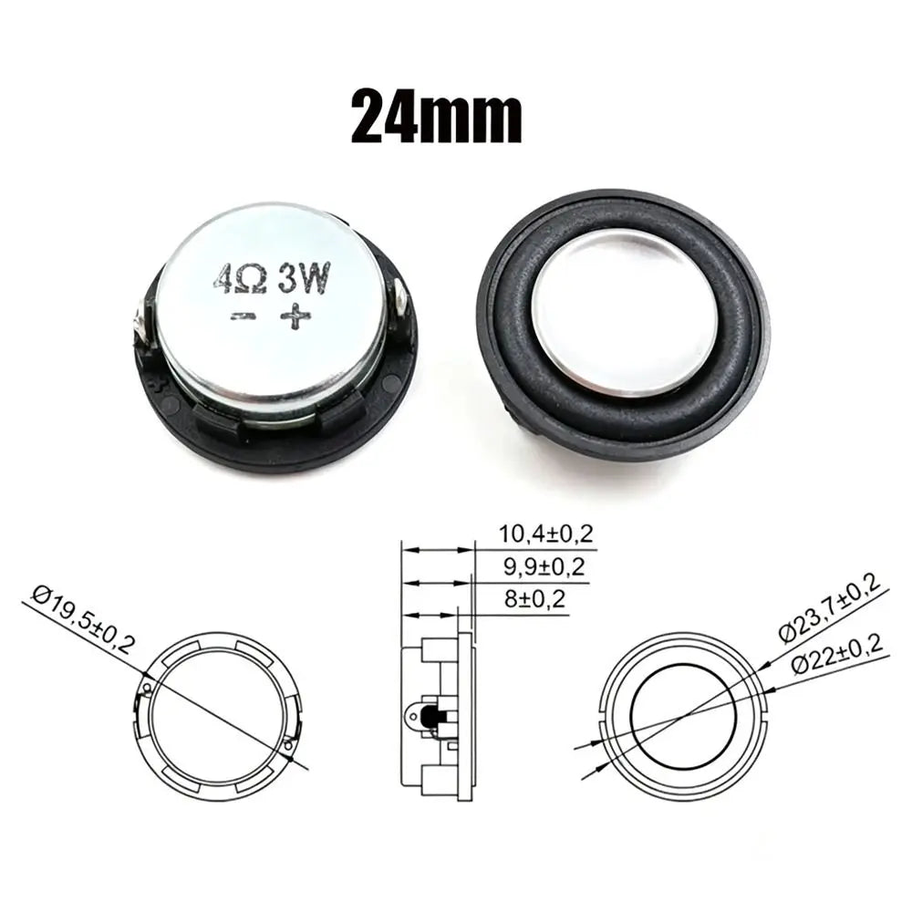 Mini Neodymium Speaker 20/24/28mm 4Ohm 3W Full Range DIY Mini Neodymium Speaker Nixie