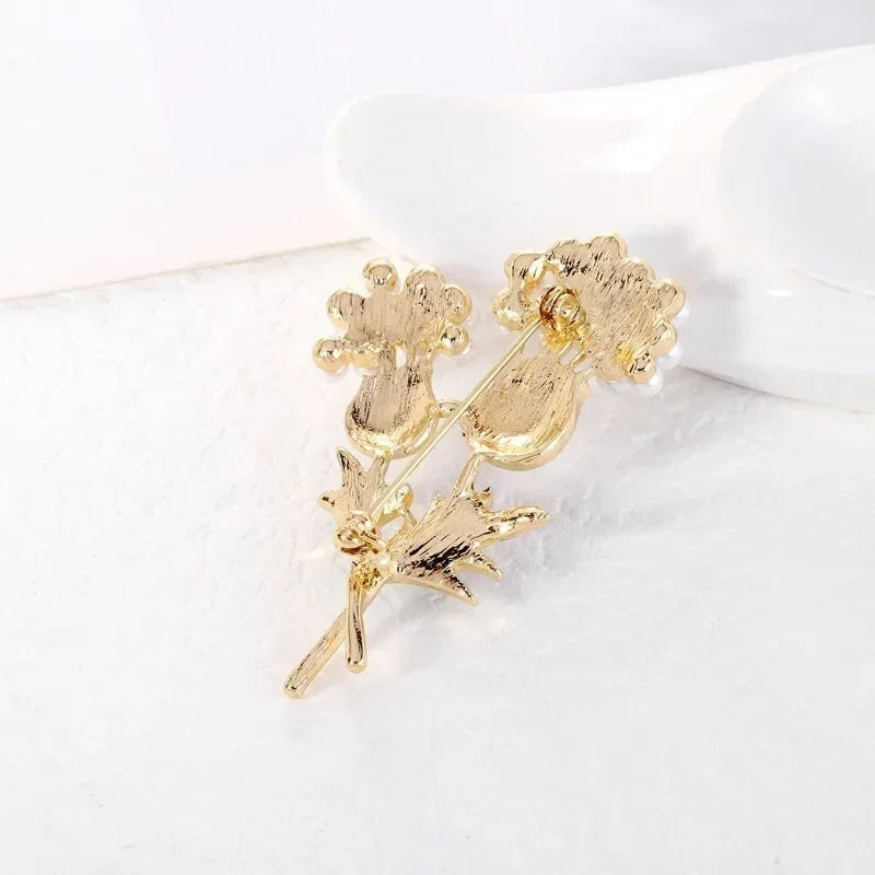 Imitation Pearl Flower Brooch Pin – Elegant DIY Bouquet Jewelry Fashion Brooch Pin Nixie