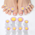 8-Piece Silicone Flower Toe Separators for Pedicure | Nixie