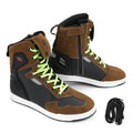 KEMITOUR Motorcycle Riding Shoes – Anti-Slip High-Top Boots Motorcycle Riding Boots Nixie Brown 46