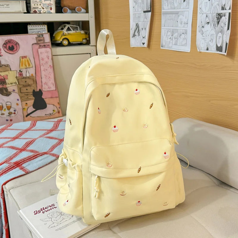 Japanese Cartoon Embroidered School Backpack – Large Capacity School Backpack Nixie