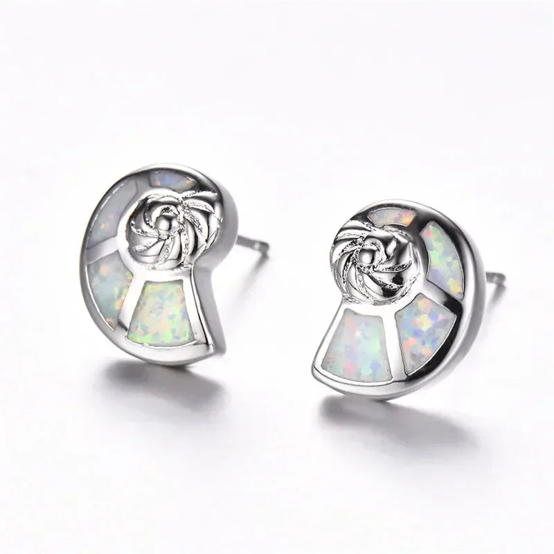 Snail Simulated Opal Crystal Drop Earrings | Zinc Alloy Fashion Fashion Drop Earrings Nixie