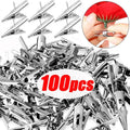 Mini Christmas Flower Metal Clips – Xmas Tree & Wreath Decor Holiday Decoration Clips Nixie 100pcs