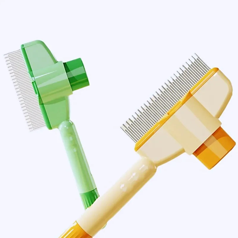 Self-Cleaning Dog & Cat Grooming Comb | One-Button Pet Brush Pet Grooming Brush Nixie