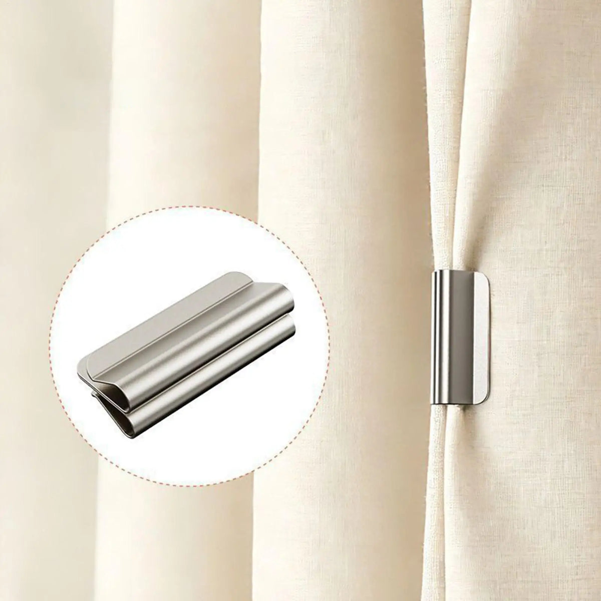 10 Pairs Magnetic Curtain Clips – No-Drill Drapery Magnets Curtain Clips Nixie